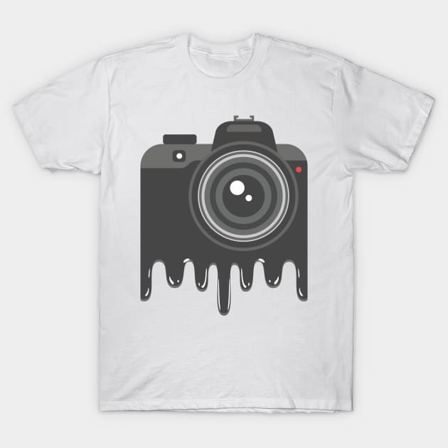 Melted Camera - Travel & Photograph Globe for Photographers T-Shirt T-Shirt by mangobanana